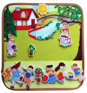 Tox ( Yaz ) Keçe Cırtlı Aktivite Sayfası - Çocuk Etkinlik , Eğitici Oyuncak - 1