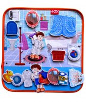 Tox ( Banyo ) Keçe Cırtlı Aktivite Sayfası - Çocuk Etkinlik , Eğitici Oyuncak - 1