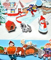 Tox ( Kış ) Keçe Cırtlı Aktivite Sayfası - Çocuk Etkinlik , Eğitici Oyuncak - 5