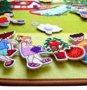 Tox ( Yaz ) Keçe Cırtlı Aktivite Sayfası - Çocuk Etkinlik , Eğitici Oyuncak - 5