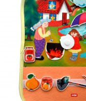 Tox ( Sonbahar ) Keçe Cırtlı Aktivite Sayfası - Çocuk Etkinlik , Eğitici Oyuncak - 7
