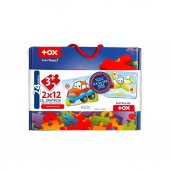 Tox Uçak Araba 3+ Keçe Yapboz - 3 Yaş Puzzle T004 - 3