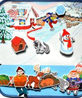 Tox ( Kış ) Keçe Cırtlı Aktivite Sayfası - Çocuk Etkinlik , Eğitici Oyuncak - 10