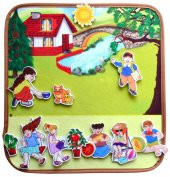 Tox ( Yaz ) Keçe Cırtlı Aktivite Sayfası - Çocuk Etkinlik , Eğitici Oyuncak - 10