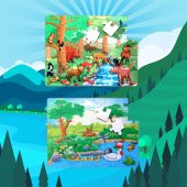 Tox Orman 5+ Keçe Yapboz - 5 Yaş Puzzle T015 - 5