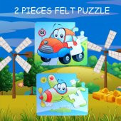 Tox Uçak Araba 3+ Keçe Yapboz - 3 Yaş Puzzle T004 - 7