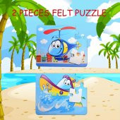 Tox Tekne Helikopter 3+ Keçe Yapboz - 3 Yaş Puzzle T005 - 7