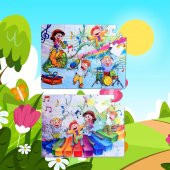 Tox Müzik 5+ Keçe Yapboz - 5 Yaş Puzzle T016 - 10