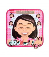 Tox ( Kız ) Duyguları Öğreniyorum Keçe Cırtlı Aktivite Sayfası - Çocuk Etkinlik , Eğitici Oyuncak - 1