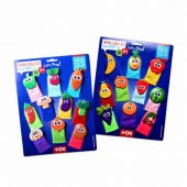 2 Set - 20 Parça Tox Meyveler ve Sebzeler Parmak Kukla T104 T105 - 1