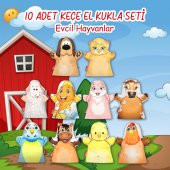 10 Parça Tox Evcil Hayvanlar El Kukla Set , Eğitici Oyuncak - 2