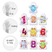 10 Parça Tox Rakamlar El Kukla Set T047 , Eğitici Oyuncak - 4
