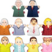 10 Parça Tox Aile Bireyleri El Kukla Set , Eğitici Oyuncak - 8