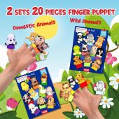 2 Set - 20 Parça Tox Vahşi Hayvanlar ve Evcil Hayvanlar Parmak Kukla T771 T781 - 7