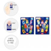 2 Set - 20 Parça Tox Meslekler ve Aile Üyeleri 20 Parça Parmak Kukla T751 T761 - 8