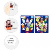 2 Set - 20 Parça Tox Evcil Hayvanlar ve Aile Bireyleri Parmak Kukla T771 T751 thumbnail 8