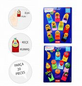 2 Set - 20 Parça Tox Emojiler ve Meyveler Parmak Kukla T106 T105 - 3