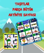 Tox ( Taşıtlar ) Parça-Bütün Eşleşmeler Keçe Cırtlı Aktivite Sayfası - Çocuk Etkinlik , Eğitici thumbnail 2