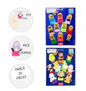 2 Set - 20 Parça Tox Emojiler ve Evcil Hayvanlar Parmak Kukla T106 T771 - 3