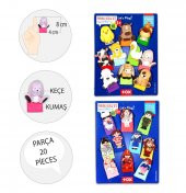 2 Set - 20 Parça Tox Evcil Hayvanlar ve Meslekler Parmak Kukla T771 T762 - 3
