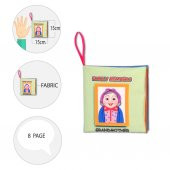 Tox İngilizce Aile Bireyleri Kumaş Sessiz Kitap T384 - Bez Kitap , Eğitici Oyuncak , Yumuşak ve Hışırtılı - 9