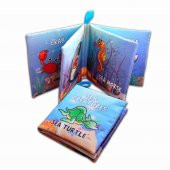 Tox İngilizce Deniz Canlıları Kumaş Sessiz Kitap E122 - Bez Kitap , Eğitici Oyuncak , Yumuşak ve Hışırtılı - 5