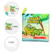 Tox İngilizce Safari Hayvanları Kumaş Sessiz Kitap E130 - Bez Kitap , Eğitici Oyuncak , Yumuşak ve Hışırtılı thumbnail 9