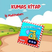 Tox İngilizce İş Makinaları Kumaş Sessiz Kitap E118 - Bez Kitap , Eğitici Oyuncak , Yumuşak ve Hışırtılı - 2