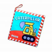Tox İngilizce İş Makinaları Kumaş Sessiz Kitap E118 - Bez Kitap , Eğitici Oyuncak , Yumuşak ve Hışırtılı - 6