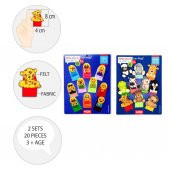 2 Set - 20 Parça Tox Emojiler ve Vahşi Hayvanlar Parmak Kukla T106 T781 - 8