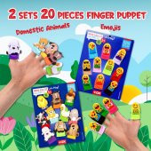 2 Set - 20 Parça Tox Emojiler ve Evcil Hayvanlar Parmak Kukla T106 T771 - 7