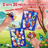 2 Set - 20 Parça Tox Evcil Hayvanlar ve Meslekler Parmak Kukla T772 T762 - 7
