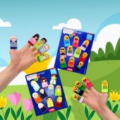2 Set - 20 Parça Tox Emojiler ve Aile Bireyleri Parmak Kukla T106 T751 - 9