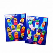 2 Set - 20 Parça Tox Emojiler ve Sebzeler Parmak Kukla T106 T104 - 6
