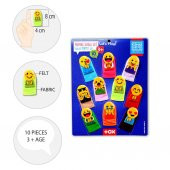 Tox Emojiler 10 Parça Parmak Kukla , Eğitici Oyuncak T106 - 8