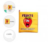 Tox İngilizce Meyveler Kumaş Sessiz Kitap E126 - Bez Kitap , Eğitici Oyuncak , Yumuşak ve Hışırtılı - 4