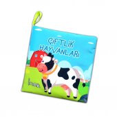 Tox Çiftlik Hayvanları Kumaş Sessiz Kitap T134 - Bez Kitap , Eğitici Oyuncak , Yumuşak ve Hışırtılı - 1