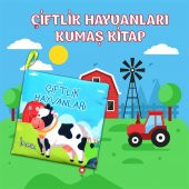 Tox Çiftlik Hayvanları Kumaş Sessiz Kitap T134 - Bez Kitap , Eğitici Oyuncak , Yumuşak ve Hışırtılı - 2