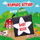 Tox İngilizce Siyah Beyaz Bebek Kumaş Sessiz Kitap E136 - Bez Kitap , Eğitici Oyuncak , Yumuşak ve Hışırtılı - 2