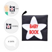 Tox İngilizce Siyah Beyaz Bebek Kumaş Sessiz Kitap E136 - Bez Kitap , Eğitici Oyuncak , Yumuşak ve Hışırtılı - 4