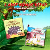 2 Kitap Tox Çiftlik Hayvanlar ve Orman Hayvanları Kumaş Sessiz Kitap T058 T055 - Bez Kitap , Eğitici Oyuncak , Yumuşak ve Hışırtılı - 2