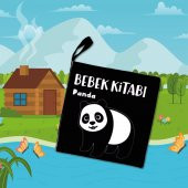 Tox Siyah Beyaz Vahşi Hayvanlar Kumaş Sessiz Kitap T138 - Bez Kitap , Eğitici Oyuncak , Yumuşak ve Hışırtılı - 5