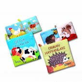 2 Kitap Tox Çiftlik Hayvanları ve Orman Hayvanlar Kumaş Sessiz Kitap T134 T055 - Bez Kitap , Eğitici Oyuncak , Yumuşak ve Hışırtılı - 8