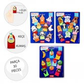 3 Set - 30 Parça Tox Evcil , Vahşi Hayvanlar ve Meyveler Parmak Kukla T772 T782 T105 - 3