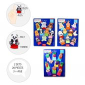 3 Set - 30 Parça Tox Evcil , Vahşi Hayvanlar ve Sebzeler Parmak Kukla T772 T782 T104 - 8