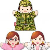 3 Parça Tox Meslekler El Kukla Set , Eğitici Oyuncak - 3