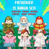 6 Parça Tox Meslekler El Kukla Set , Eğitici Oyuncak - 2