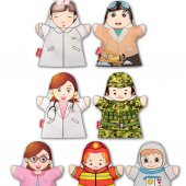 7 Parça Tox Meslekler El Kukla Set , Eğitici Oyuncak - 3