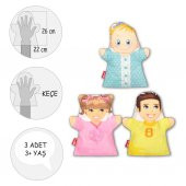 3 Parça Tox Kardeşler El Kukla Set , Eğitici Oyuncak - 4