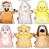 7 Parça Tox Evcil Hayvanlar El Kukla Set , Eğitici Oyuncak - 8